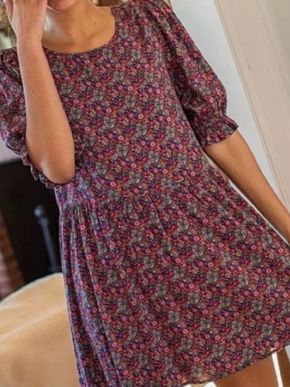 Natural Life Medium Floral Mini Dress
